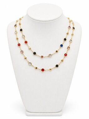 Multi colored crystal necklace